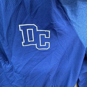 Rawlings Pullover Jacket Mens Large Blue Hooded Quarter Zip DC Logo Windbreaker 3