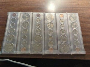 (6) x 6-Coin Sets | 2/Yr | 1971, 1972, 1974 Mint Sets in a Whitman Holders 2
