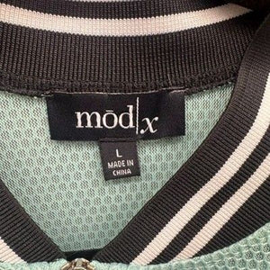 Mod|x Geometric Summer Jacket Aqua Black SZ Large 2