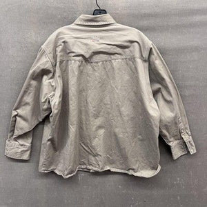 Walls Shirt Mens 2XL Khaki Beige Western Snap Button Down Workwear Cotton 2