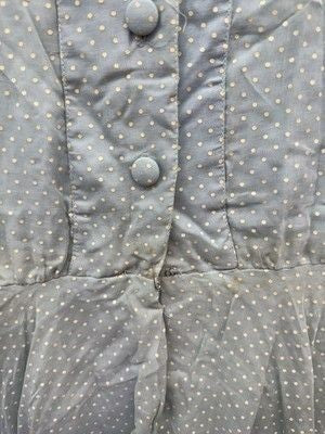 Vintage Polka Dot Dress Womens Size 16 Sheer Long Sleeve 70s Retro Boho Maxi 1