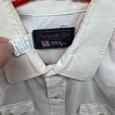 Panhandle Slim Western Pearl Snap Shirt Mens 16 1/2 34 Pre-Owned Rodeo USA