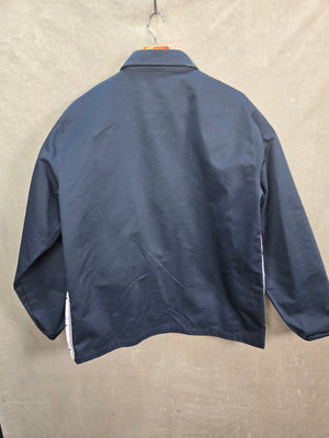 Champion Logo Tape Men's Navy Snap Coach Jacket Windbreaker Size 2X-Large 4