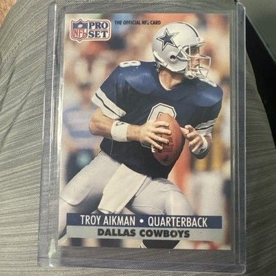 1991 NFL Pro Set - Troy Aikman #128 Dallas Cowboys Football Card Quarterback