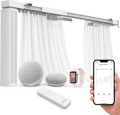 Quoya QL500 Smart Electric Curtain Track 7.2m 23’-7” Motorized White NEW IN BOX