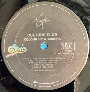 Culture Club Colour By Numbers Vinyl LP Record Used 3