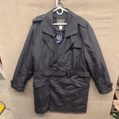 Lands End Delta Trench Coat Mens 44 Tall Belt Removable Liner Quilted Jacket