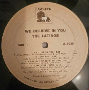 The Latinos We Believe In You Vinyl LP Record Used 2