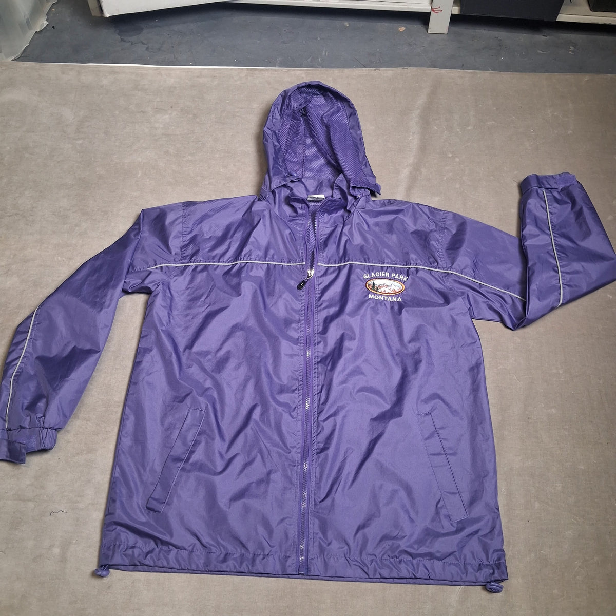 Glacier Park Montana Dimco Purple Windbreaker Mid-Length Size M Pre-Owned Synth