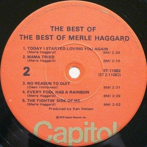 Merle Haggard Vinyl LP Record The Best Of The Best Used 3