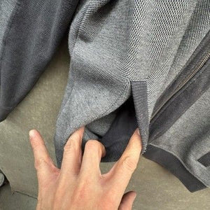 INC International Concepts Jacket Mens XL Gray Bomber Full Zip Colorblock Knit 2