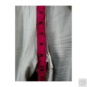 White Linen Drawstring Wide-Leg Pants with by Firefly Basics Size M 5