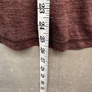 Layer 8 Hooded Shirt Mens Medium Burgundy Heather Long Sleeve Performance Gym 5