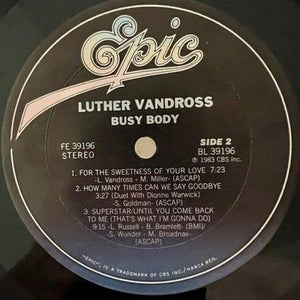 Luther Vandross Busy Body Vinyl LP Record 2