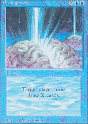 1994 Magic The Gathering Revised Edition Braingeyser #50 Rare 3