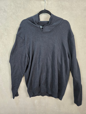 Old Navy Men's Black Shawl Collar Button Pullover Sweater Size XXL 1