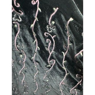 Disney Blouse Embroidered Crushed Velvet Mickey Mouse Pre-Owned Excellent