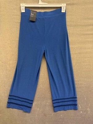 White House Black Market Pants Womens XS Blue Wide Leg Endless Ladder Trim New 5