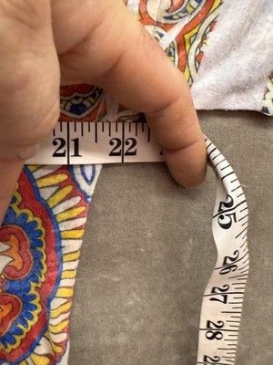 Promesa Womens Shirt Large Multicolor Boho Mandala Print Short Sleeve Pre-Owned
