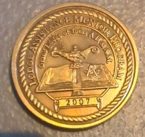 Grand Lodge Of Texas Freemason Lodge Assistance Mentor Program Coin 2007 1