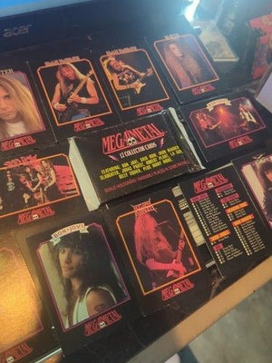1991 Mega Metal Collectors Cards Iron Maiden Bon Jovi Open Box 1 Sealed Pack 11 2