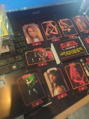 1991 Mega Metal Collectors Cards 1x Sealed Pack + 11 Loose- Iron Maiden Bon Jovi 3