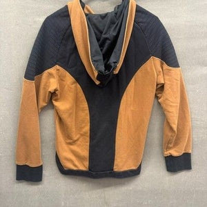 Body Engineers Vincit Victor Hood Sweatshirt Mens XL Brown Black Zipper Pockets 4