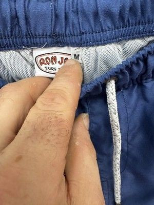 Ron Jon Surf Shop Swim Trunks Mens Medium Blue Red Board Shorts Pre-Owned Good C 1