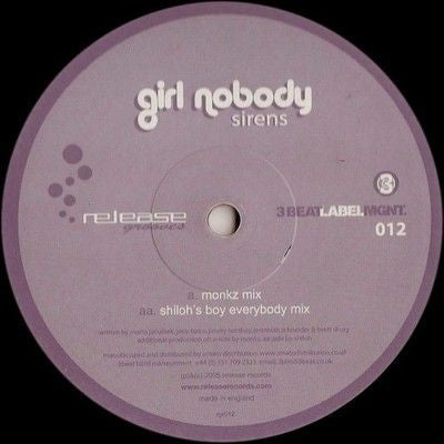 Girl Nobody Sirens 12 Inch Vinyl Record Used