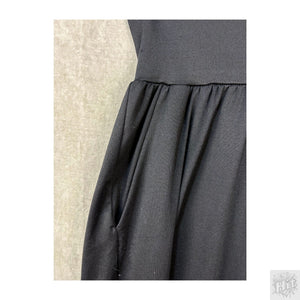 Daceslon Women Wide-Leg Dress Pants Black S Elastic Waist Pockets Pre-Owned 4