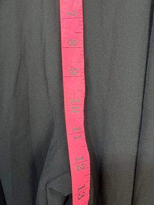 Miss Avenue Black Wide Leg Polyester Pants Medium Pre-Owned Zip Waist 5