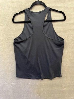 Black Athletic Tank Top Womens Large Racerback Performance Gym Workout Lightweig 2