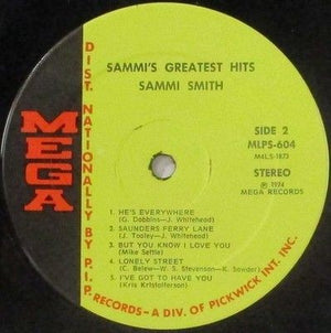 Sammi Smith Greatest Hits Vinyl LP Record Used Country Music 5