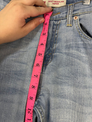 Levi's Jeans 502 Taper Fit Light Wash Blue Size 26 Pre-Owned Regular Fit 5