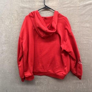 SHEIN Curve Hoodie Womens 1XL Red Spider Web Graphic Sweatshirt Halloween Plus 3