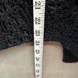 Vintage Jean Dulac Jacket Womens Medium Black Persian Lamb Mink Shawl Collar 50s 2