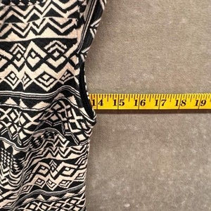 Mossimo Supply Co Dress Womens Small Black White Aztec Print Skater Fit Pre-Owne 1