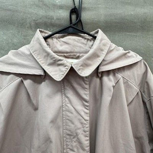 London Fog Jacket Mens XL Beige Hooded Anorak Snap Off Hood Zip Front Utility 1