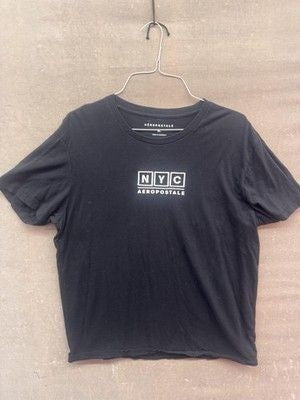 Aeropostale Shirt Mens XL Black NYC Graphic Logo Tee Cotton Casual Short Sleeve 4