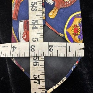 Vintage Nicole Miller Tie Mens Silk Blue Liquor Bottles Cocktails Barware 90s 5