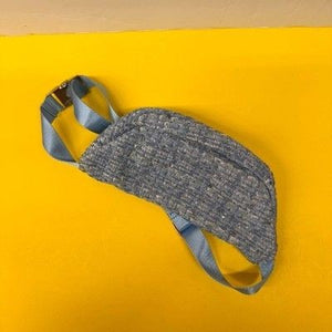 Generation Love Light Blue Tweed Fanny Pack Belt Bag Silver Hardware Pre-Owned E 1