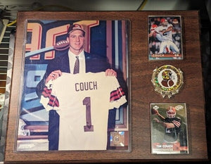 Tim Couch Plaque Sports Cleveland Browns wood collectible Vtg Football 2