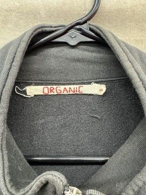 Organic Jacket Womens Small Black Full Zip Elbow Patch Pockets Casual Peru Eco 3
