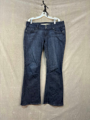 Charlotte Russe Jeans Dark Blue Flare Size 4S Good Condition Stretch Denim 1