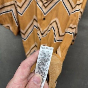 ASOS Shirt Mens Large Brown Chevron Short Sleeve Button Up Casual Top Pre-Owned 5