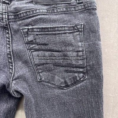 Steves Jeans Womens 8 Black Distressed Skinny Stretch Denim Pre-Owned Pockets