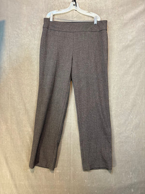 Investments Dress Pants Brown Gray Tweed Size 8 Regular Excellent Used Condition 1