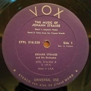 Johann Strauss Eduard Strauss And His Orchestra - Strauss Concert Vinyl LP Re... 3
