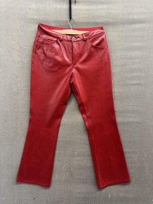 Mavi Molly Pants Womens 32 Flare Low Rise Faux Leather Vegan PVC 32x32 1
