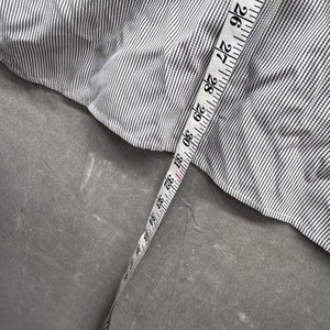 Bruno Shirt Mens Medium Gray Striped Short Sleeve Button Up Sueded Microfiber 4